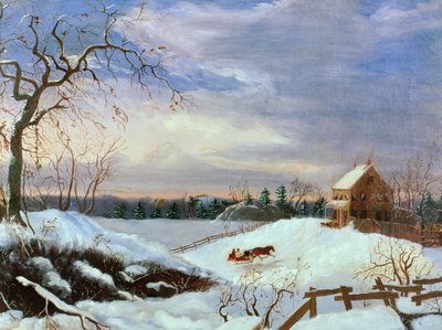 Schneeszene, Neuengland von American School